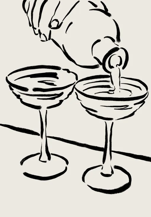 Illustration — cocktail glasses